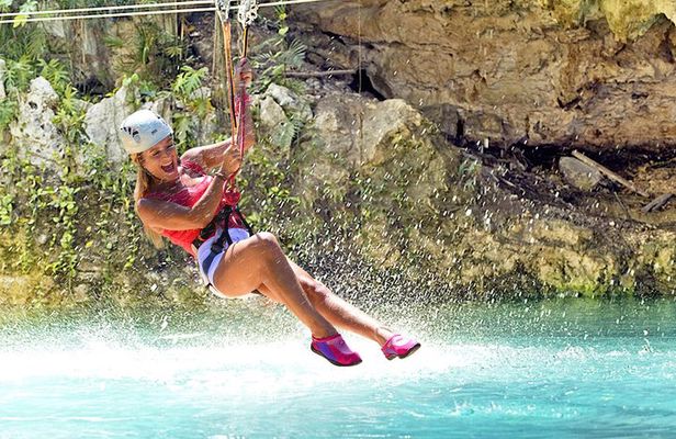 Zipline Mega Splash at Bavaro Adventure Park