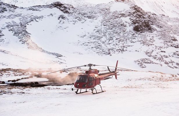 Helicopter Flight Over Geothermal Landscapes from Reykjavik