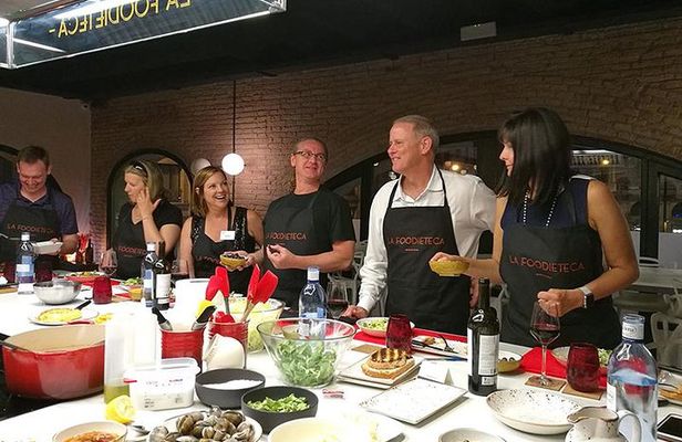 Premium Spanish Cooking Class in Designer Loft: Paella & Tapas