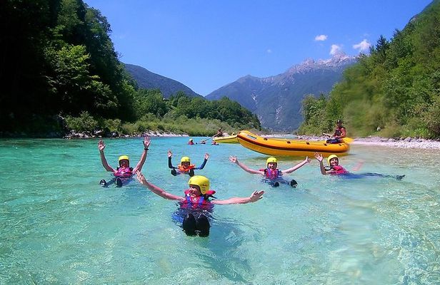 Family Rafting On Soca River