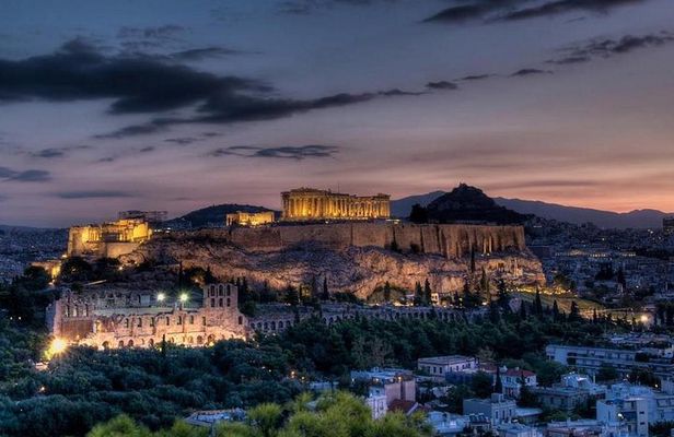 Electric Bike Tour of Athens by Night