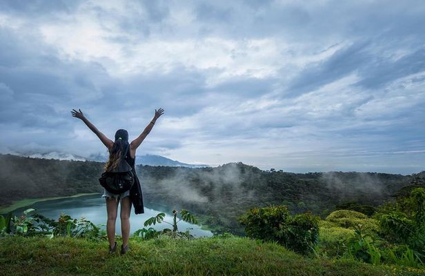 Hiking to Hule Volcanic Lagoon