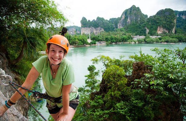 Intermediate-Advanced Half Day Private Rock Climbing Trip at Railay Beach