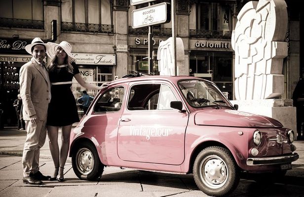 2 hour Vintage Fiat 500 Central City Tour in Milan