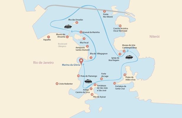 Guanabara Bay Catamaran Tour in Rio de Janeiro with Transfer