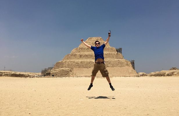 Layover tour to Giza Pyramids Sphinx Memphis City and Saqqara Pyramid