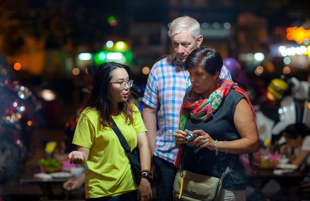 Saigon Night Street Food and City Tour on Scooter
