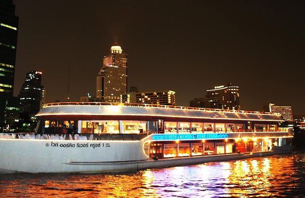 White Orchid Dinner Cruise at Bangkok with Pickup & Live Music