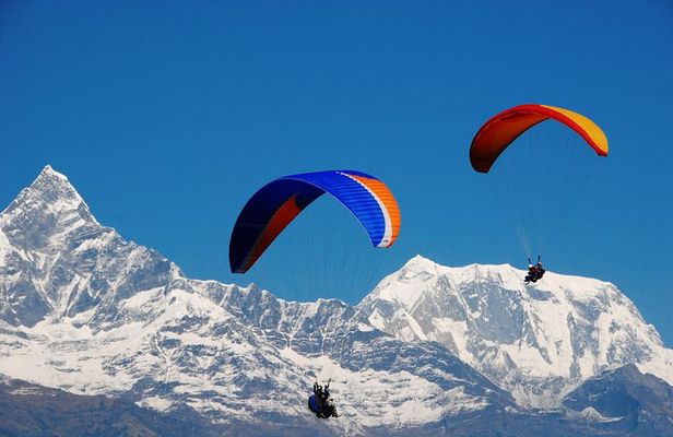 Incredible Paragliding flight in Pokhara