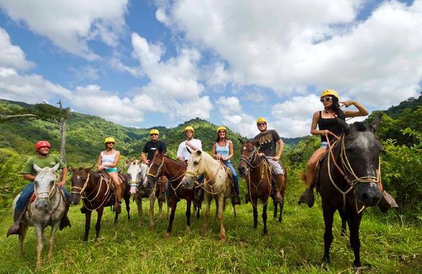 Best Waterfall Rappelling+ Zipline+Tractor Jungle Tour and Rainforest Horseback