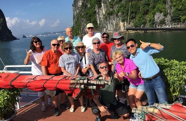 Small Group Halong Islands, Cave, Kayak. Seafood Lunch. Transfers