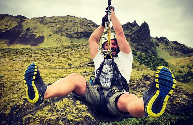 Zipline and Hiking Adventure Tour in Vík