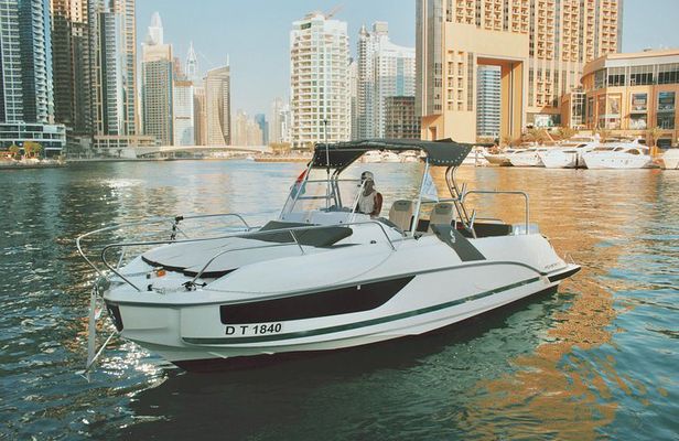 Dubai Yacht Sea escape Cruise, Swim, Tan & Sightsee!