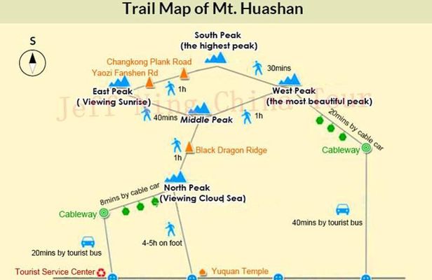 Private Day Tour of Mt. Huashan with Round-Trip Cable Car from Xi'an
