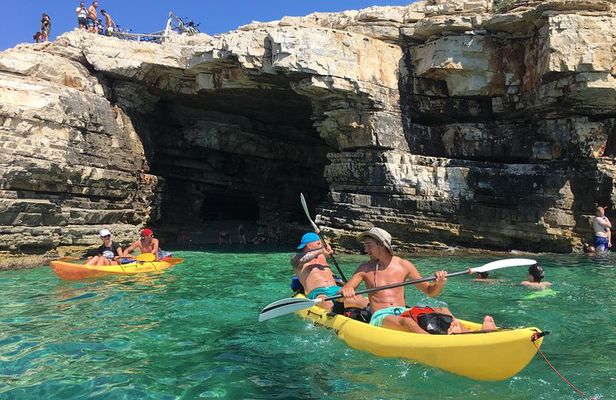 Cave exploring by kayak