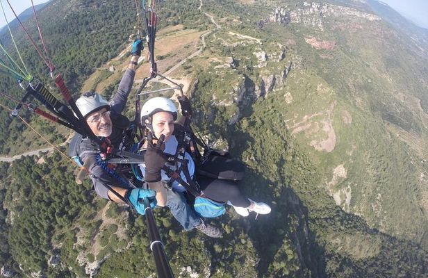 paragliding at the mountains with hotel pickup 
