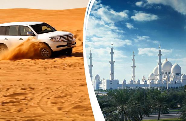 Dubai Desert Safari with BBQ Dinner and Abu Dhabi City Tour ( 2 Days Tour)