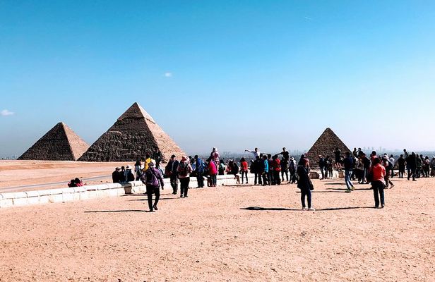 Giza Pyramids, Saqqara step Pyramid and Memphis full day tour