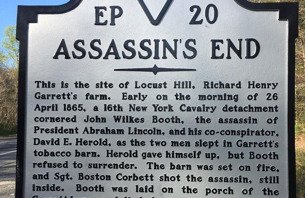 Private John Wilkes Booth Escape Tour in Washington DC by Luxury Car