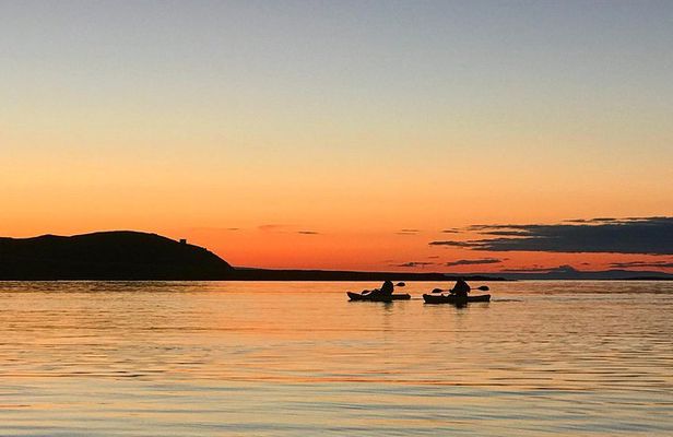 Midnight Sun Kayaking Adventure by Mt. Kirkjufell