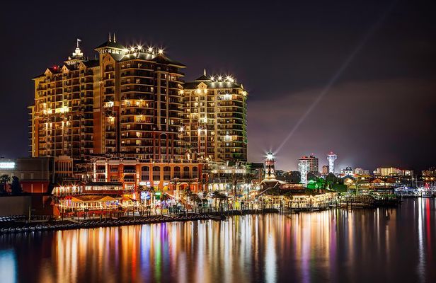 Original Destin Tikis Harbor Lights Cruise through Destin Harbor