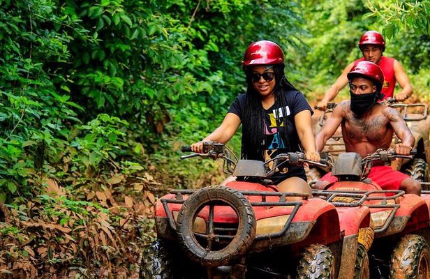 3 adrenaline activities Atvs Zipline and a swim experience in a cenote