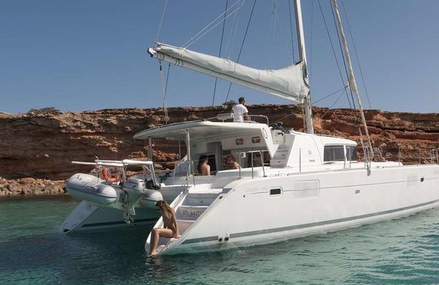 Luxury Catamaran Semi private cruise with meals & drinks and transportation.