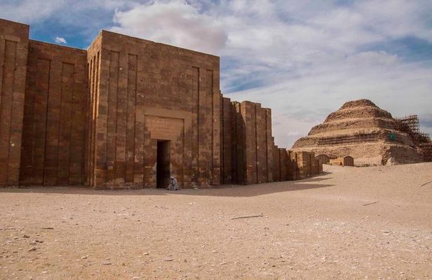 Giza pyramids - Saqqara - The Serapeum and king Unas pyramid