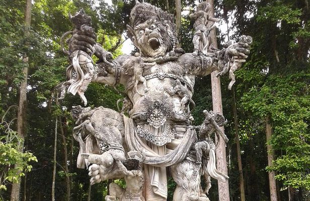 Bali Arts shopping with temples-waterfall visit.