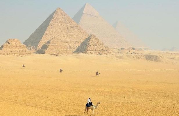 Memphis, Saqqara and the Pyramids of Giza from Cairo
