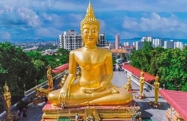 Pattaya Viewpoint, Big Buddha & Floating Market with Lunch