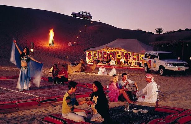 Arabian Desert Safari with BBQ Dinner Camel Ride, Sand Boarding