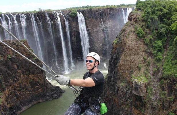 Abseiling at Victoria Falls