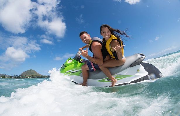 Jet Ski Ride Maunalua Bay. Tandem-2 people ride-price per person