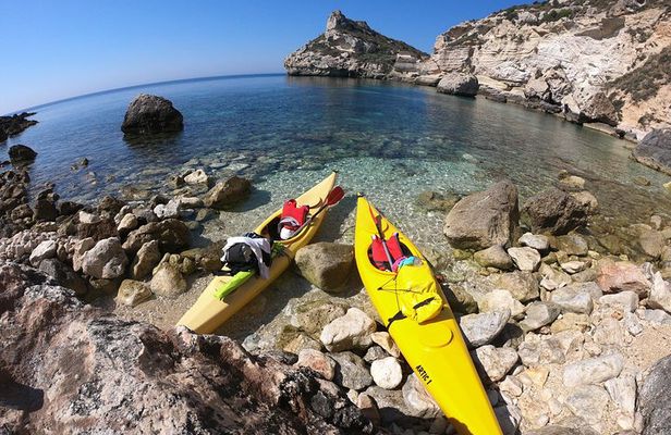 Exclusive Private Kayak Tour at Devil's Saddle in Cagliari