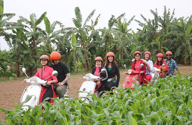 Hanoi Vespa Countryside Tour With Female Ao Dai Riders Half Day