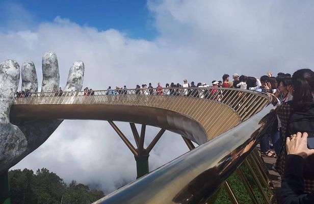 Golden bridge and Dragon bridge tour in Da Nang from Chan May port with a guide