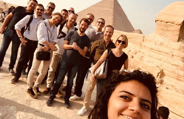 Giza pyramids and Saqqara step pyramid