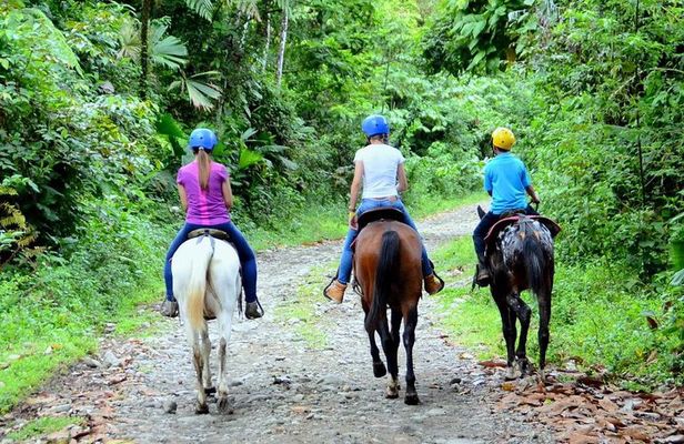 Horse Back Riding,Waterfall hike and Rafting class II & III From La Fortuna-Arenal