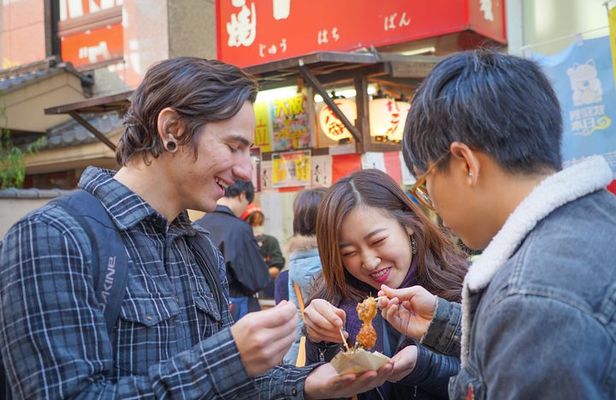 Osaka Local Foodie Walking Tour in Dotonbori and Shinsekai