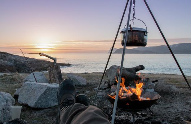 Tromsø: Midnight Sun with Campfire with Wandering Owl