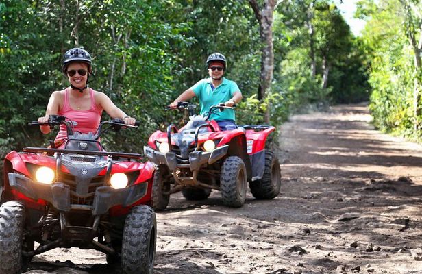 Discover the Adrenaline with Atvs ziplines single and a real Mayan cenote