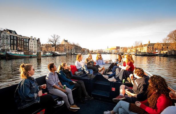 Small open boat - Two drinks included - Luxurious Canal Cruise