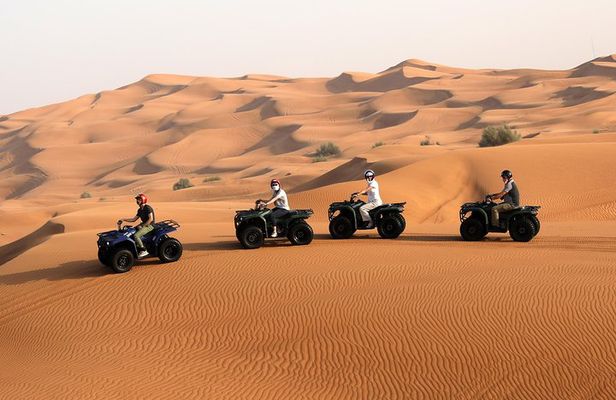 Dubai: Adventure Quad Bike Safari, Camel Ride & Refreshments