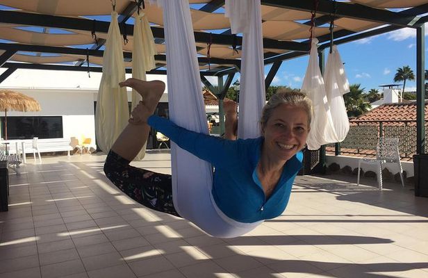 Aerial Yoga Experience in Maspalomas, Spain