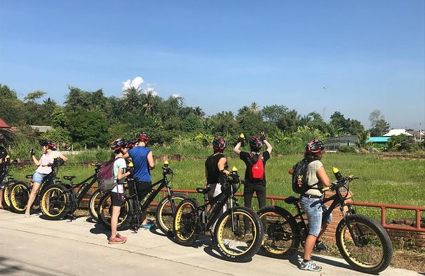 Half-day Ping River and rice paddies E-bike adventure (flat land, GUIDED)
