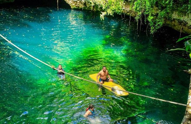 Drive an Atv, enjoy Ziplines and swim in a Cenote from Cancun and Riviera Maya