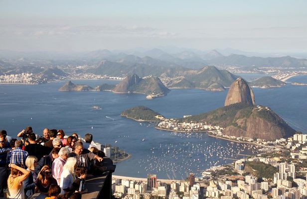 Rio de Janeiro Super Saver: Guanabara Bay Cruise with Barbecue Lunch and Christ Redeemer with Selaron Steps and Sugar Loaf