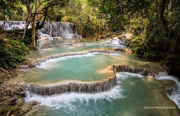 Private Tour Full-day Morning Market, Villages and Scenic Kuang Si Waterfall