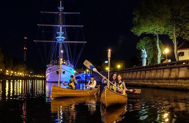 Night Canoe City Tour in Klaipeda